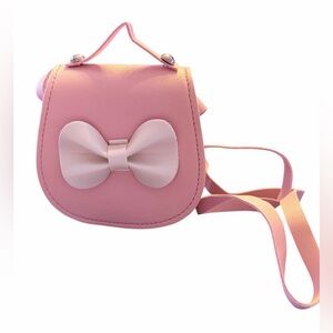 Purse Girls Pink With Bow New